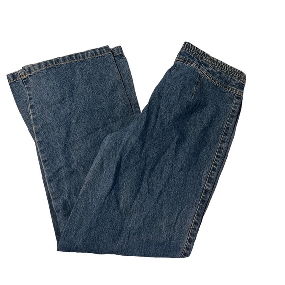 Vintage Americana Blues Wide Leg Drawstring Jeans - Picture 2 of 9